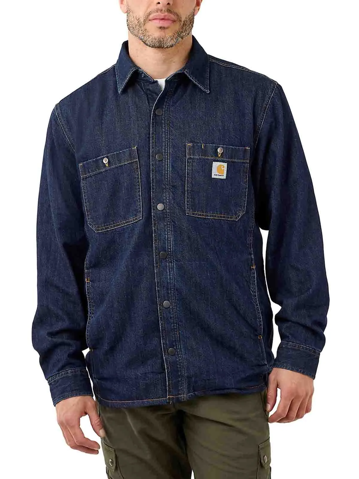 105605 Work Shirt Jacket Denim Lined - Carhartt