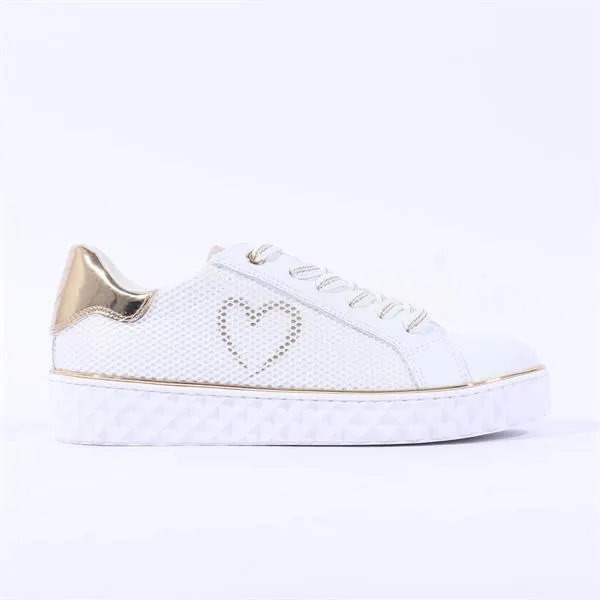 Ago Heart Mesh Trainer - White Gold