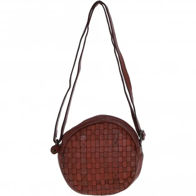 Ashwood Leather Round Crossbody Bag Rust/wash: GR-6117S