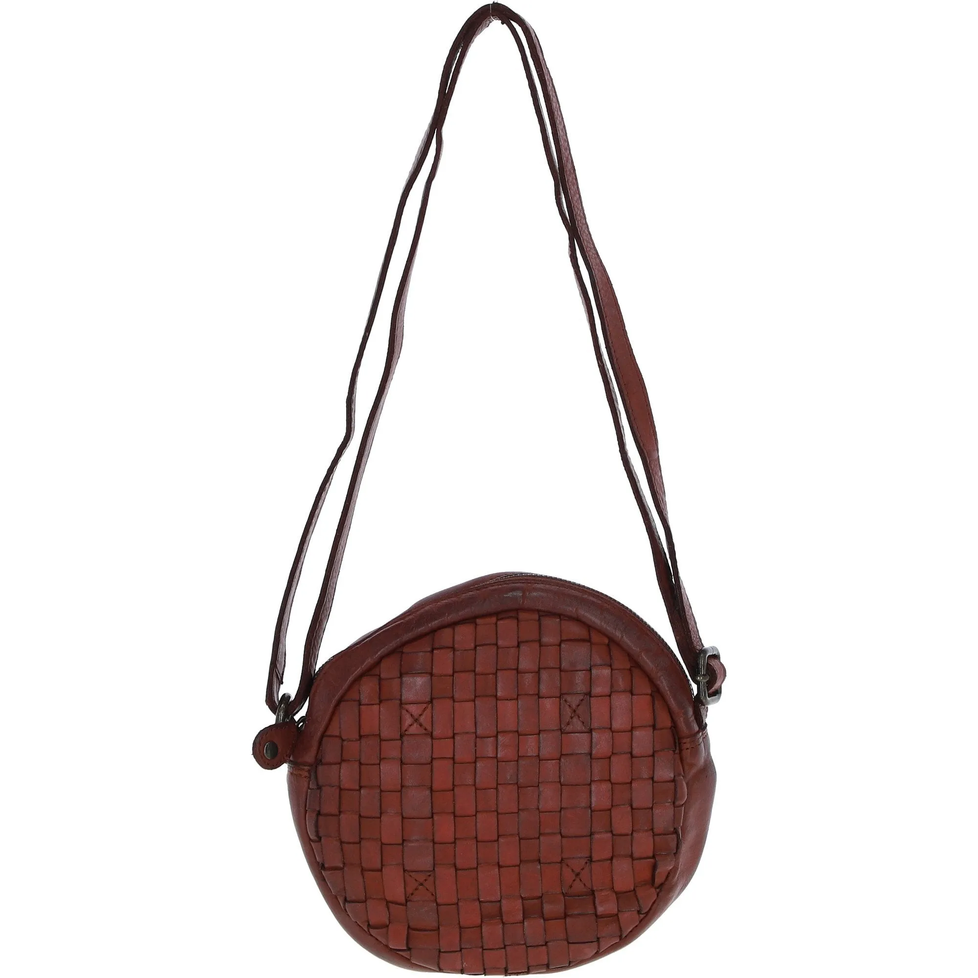 Ashwood Leather Round Crossbody Bag Rust/wash: GR-6117S