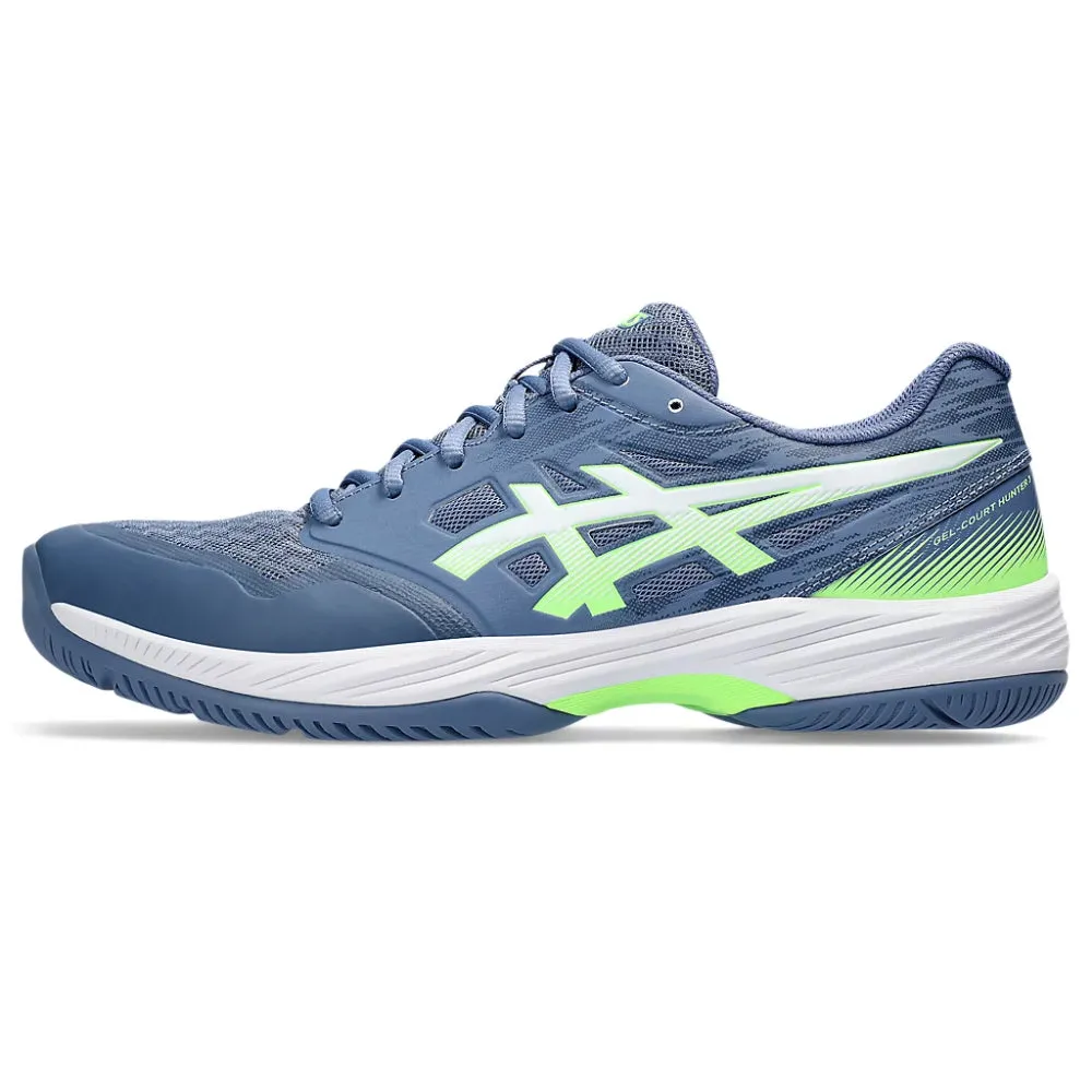 ASICS Men's Gel-Court Hunter 3 Badminton Shoe (Denim Blue/Lime Burst)