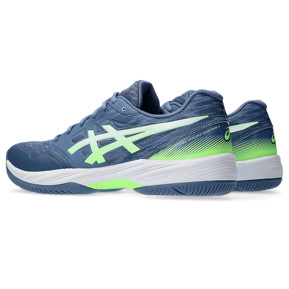 ASICS Men's Gel-Court Hunter 3 Badminton Shoe (Denim Blue/Lime Burst)