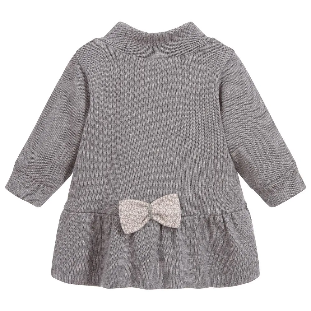 Baby Girls Grey Wool Pram Coat