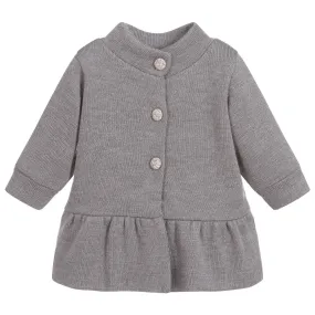 Baby Girls Grey Wool Pram Coat