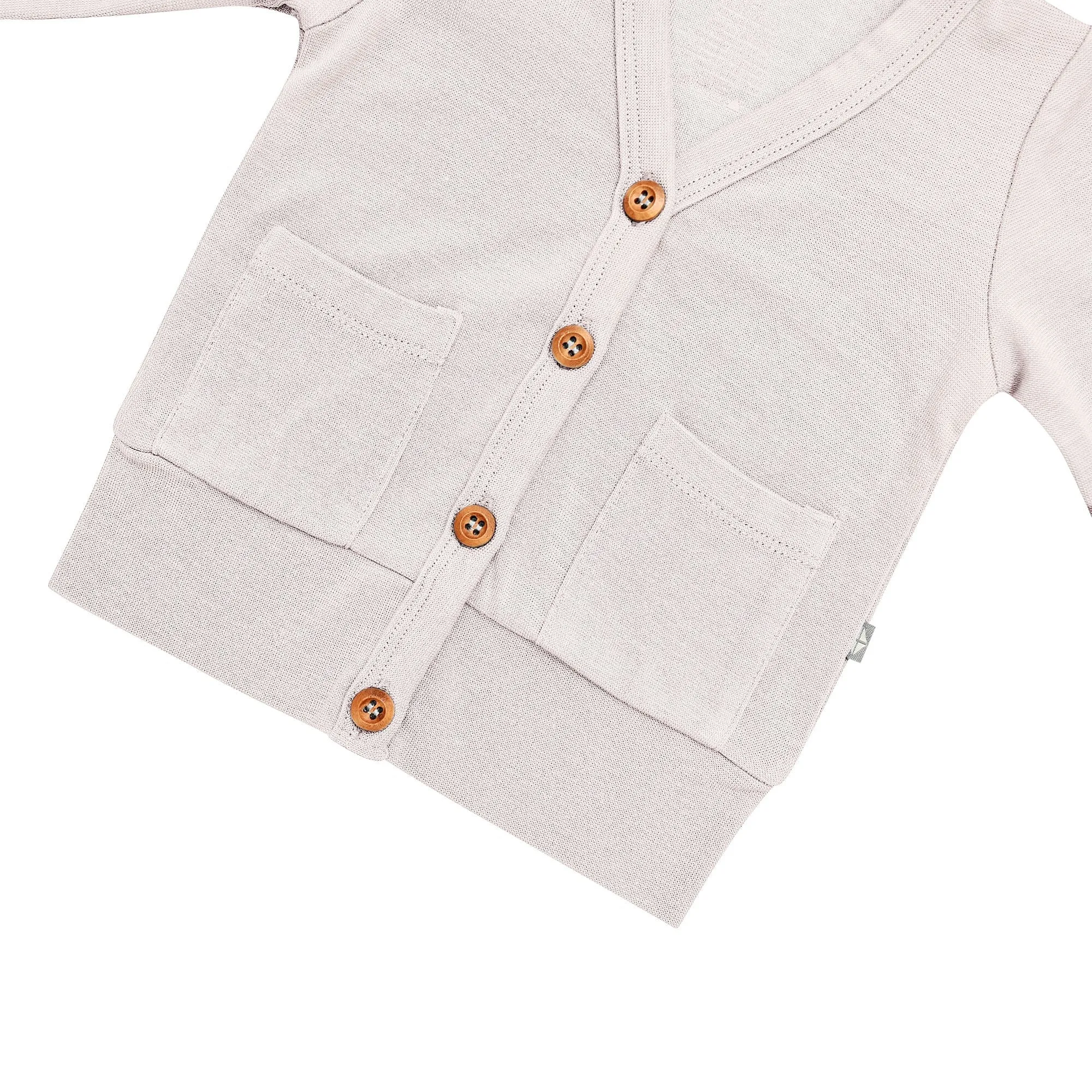 Bamboo Jersey Toddler Cardigan in Oat