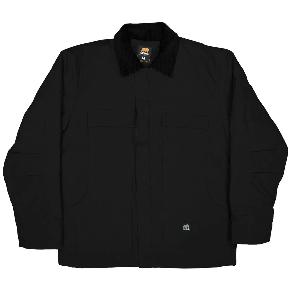 Berne Men's Black Heritage Duck Chore Coat