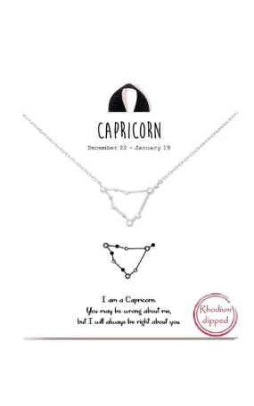 BJNA100CAPRH Capricorn  Zodiac Sign Necklace