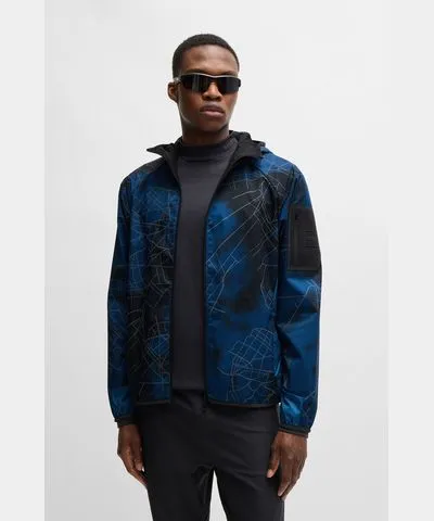 Boss Zip-up jacket with seasonal print