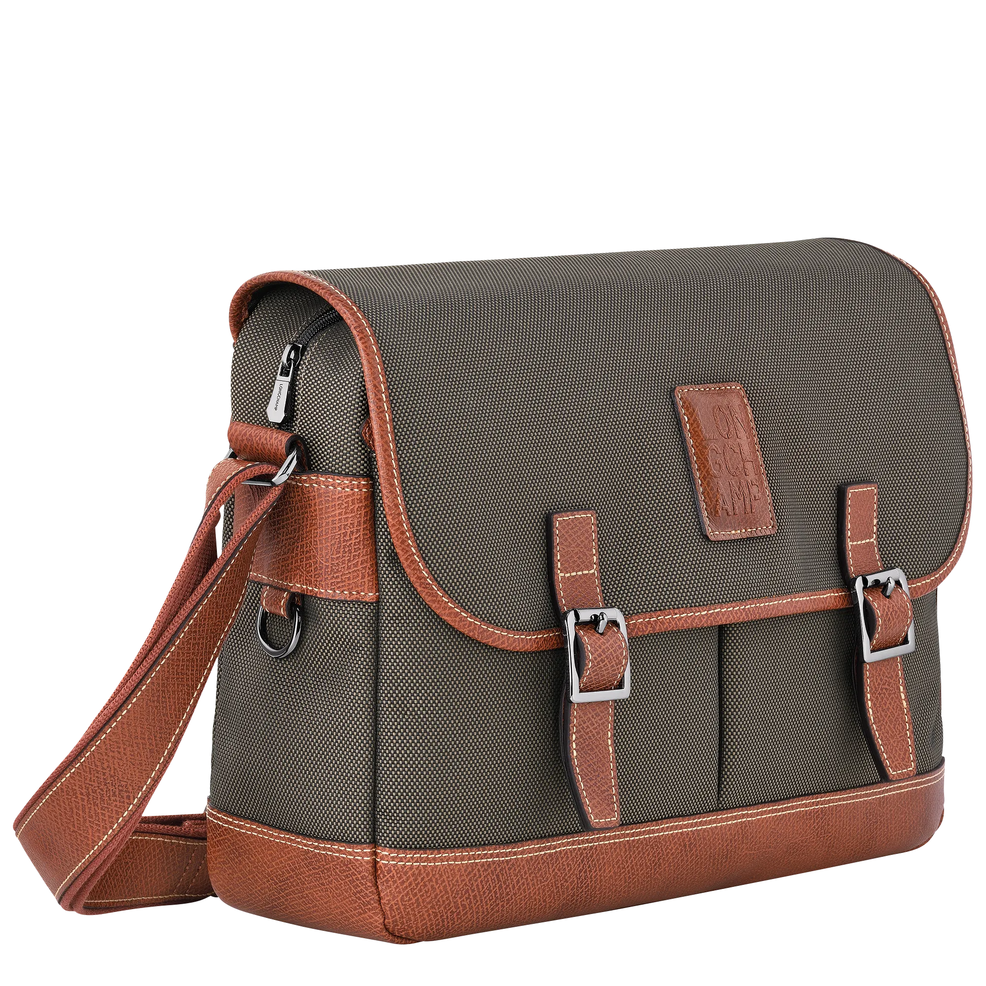 Boxford L Crossbody bag Brown - Recycled canvas