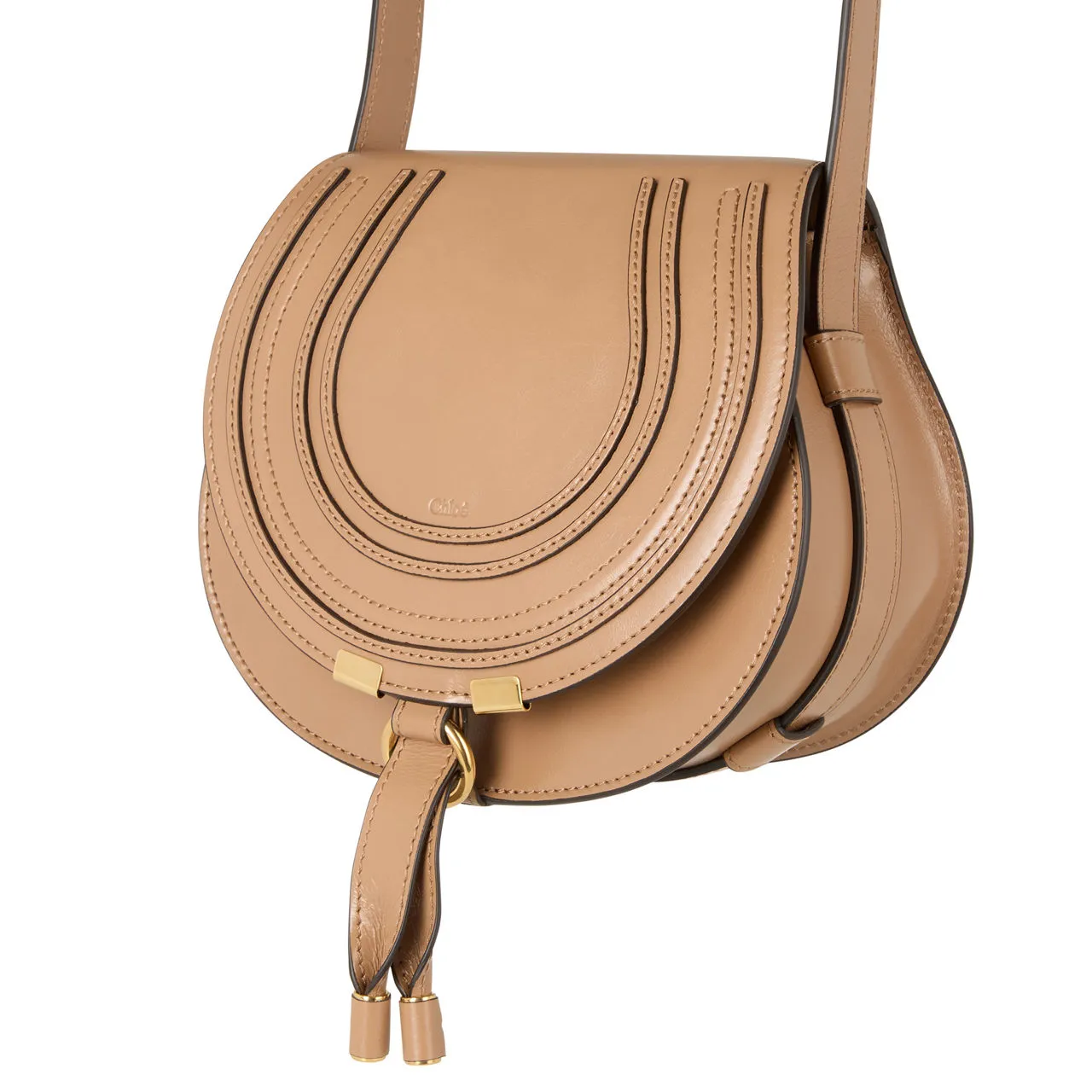 CHLOÉ The Sustainable Edit Marcie Leather Crossbody Bag - Woodrose