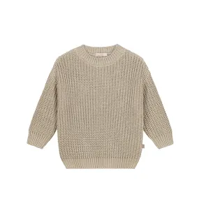 Chunky Knitted Sweater - moon