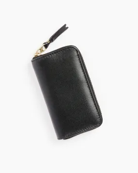 Classic Coin Zip Wallet in Black