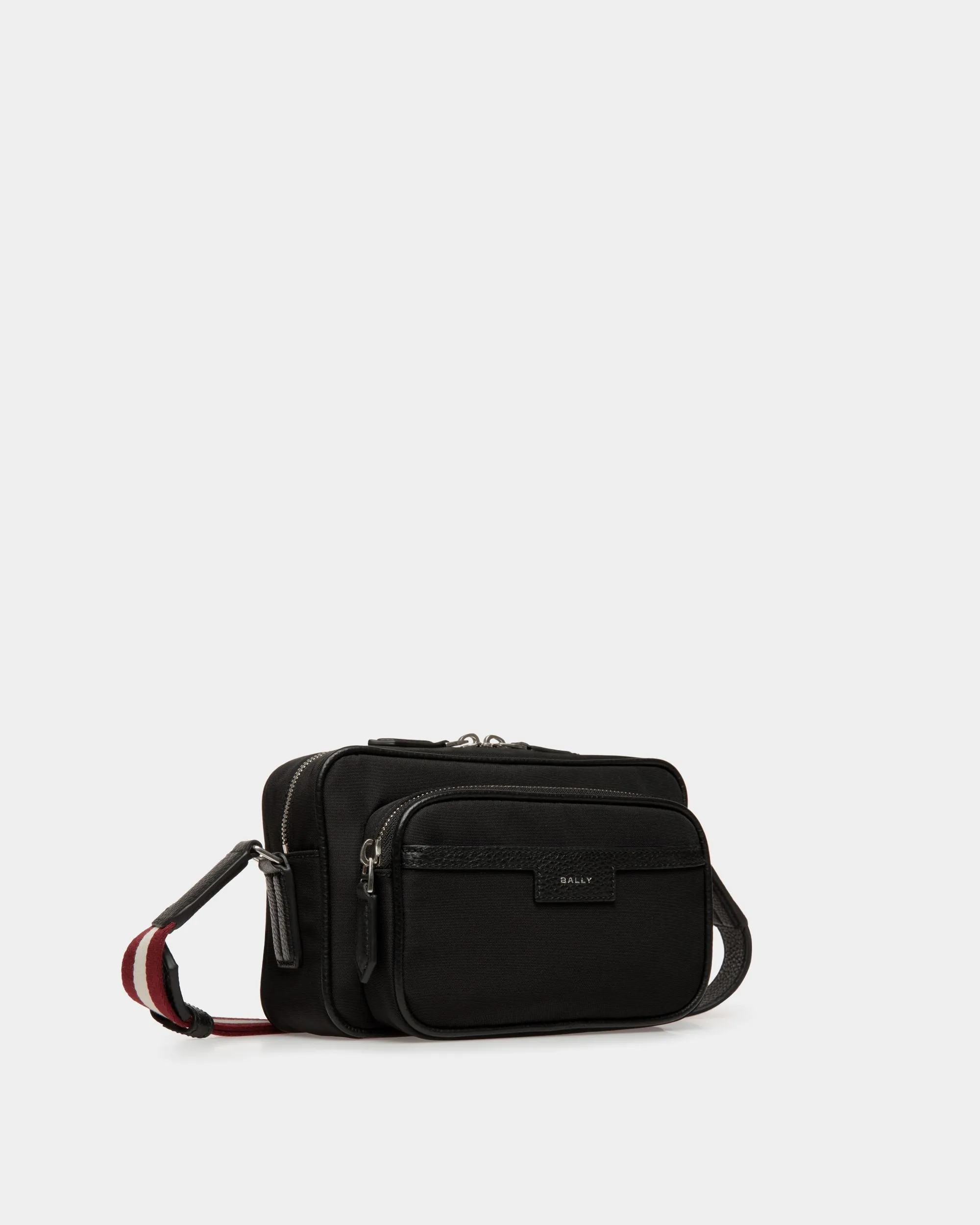 Code Crossbody Bag in Black Nylon 