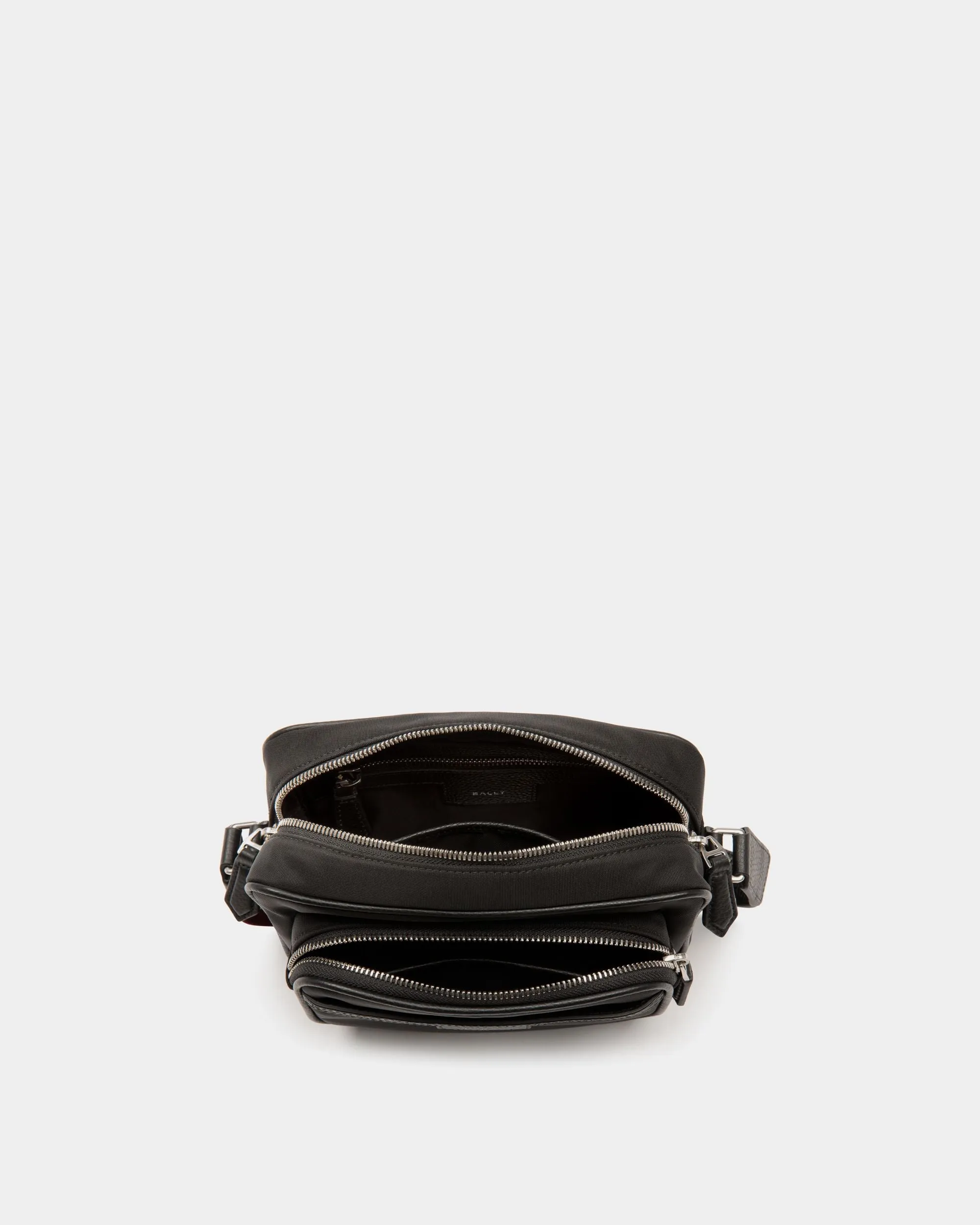 Code Crossbody Bag in Black Nylon 