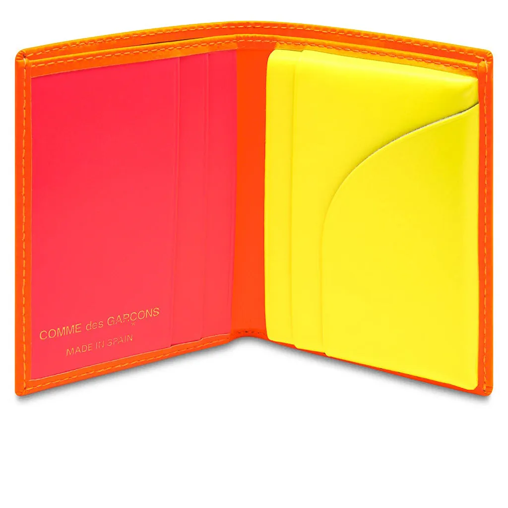 Comme des Garcons Super Fluo Wallet - Light Orange/Pink