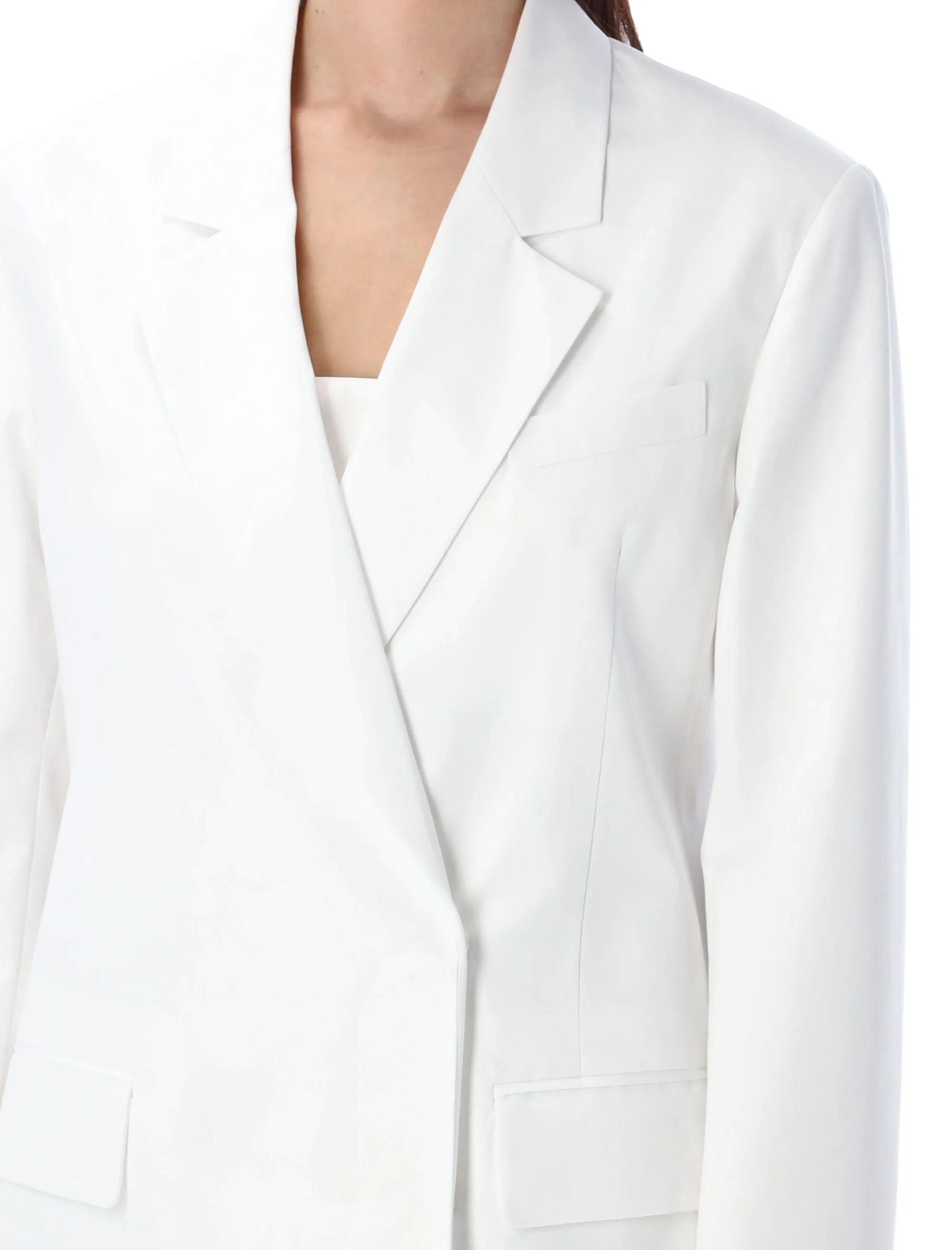 COMPACT POPLIN BLAZER