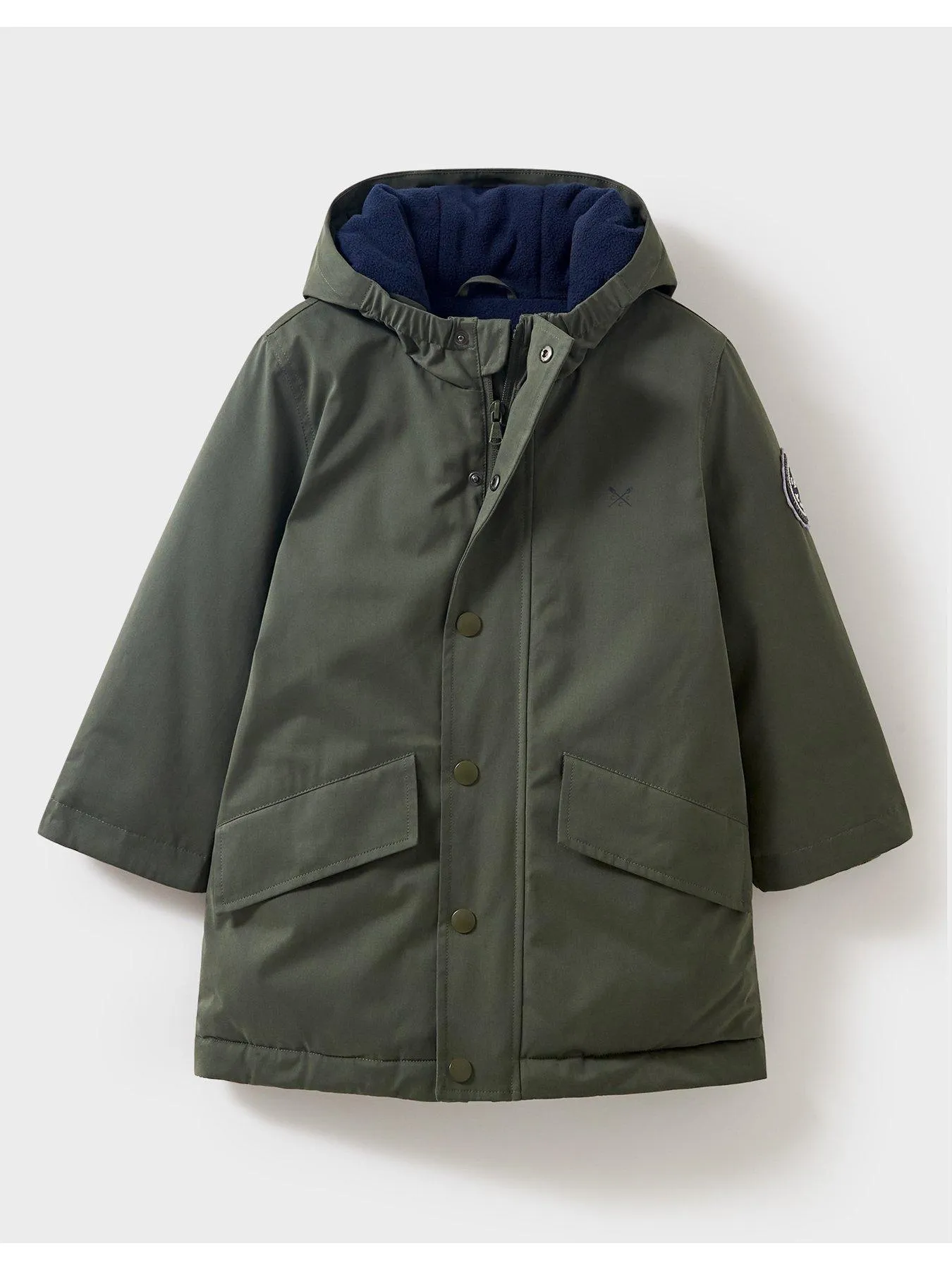 Crew Clothing Boys Parka Coat - Khaki