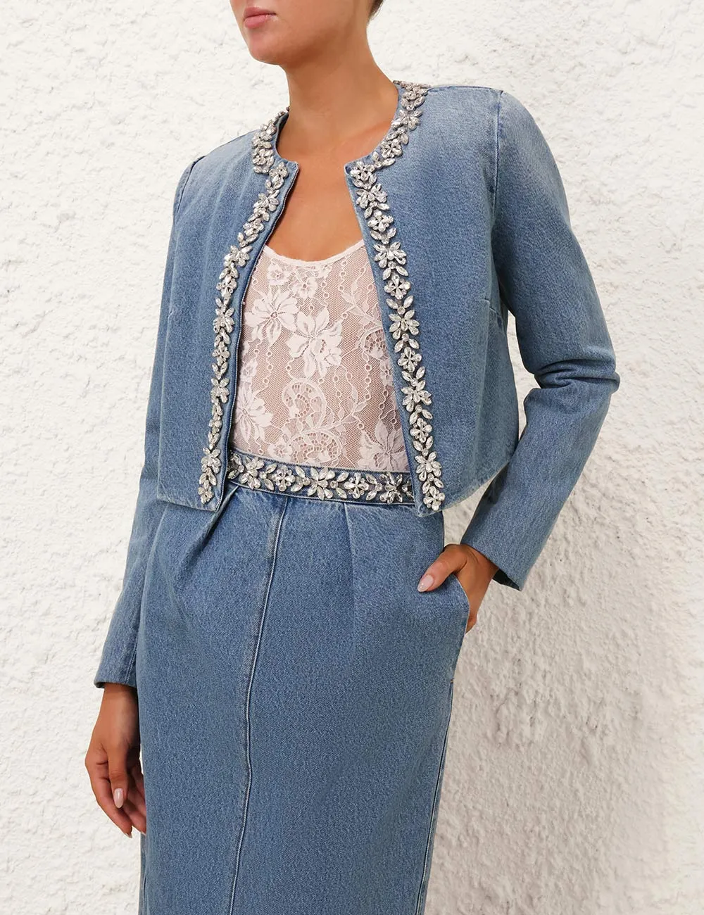 Crush Embellished Denim Jacket