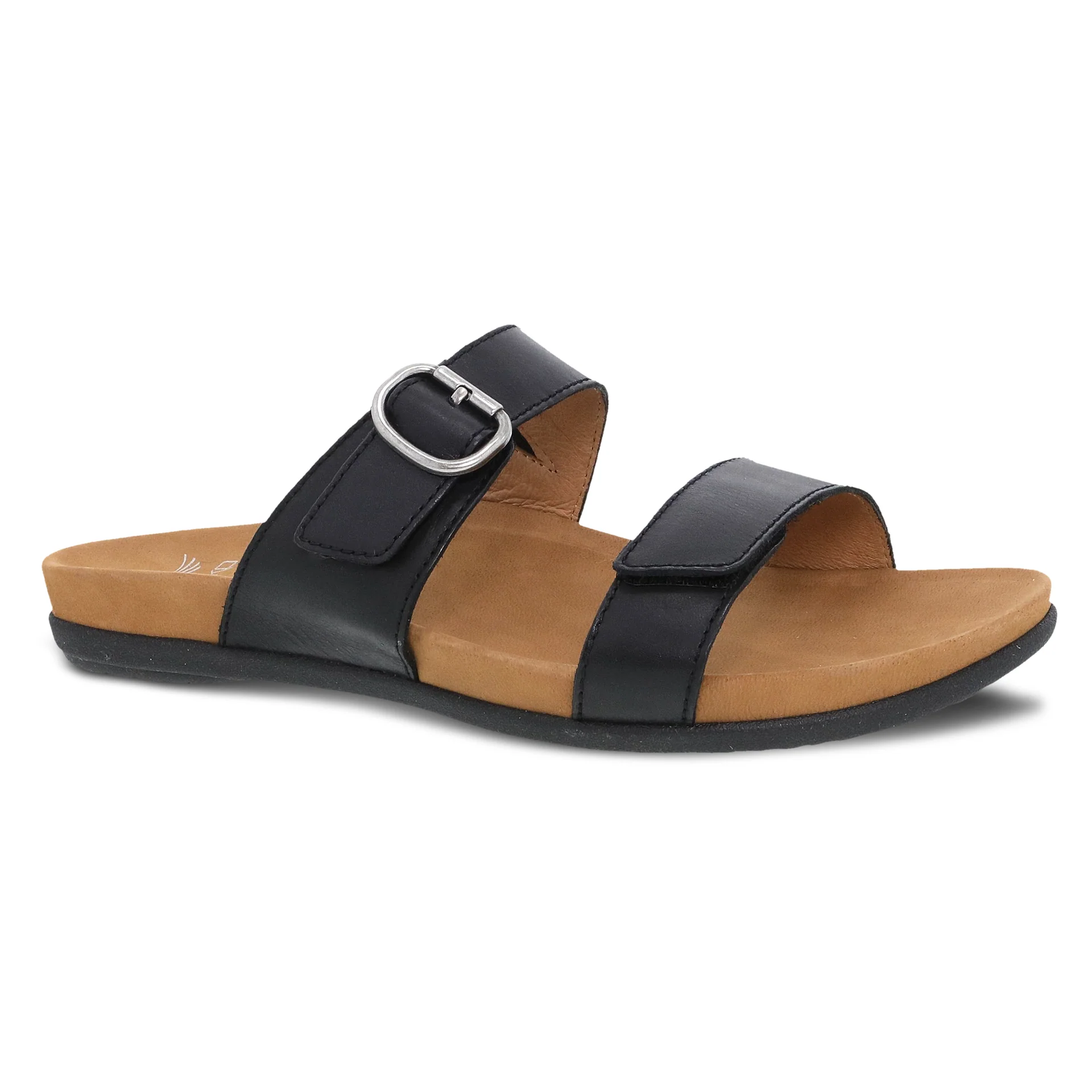 Dansko Women’s Justine Slip On Sandals-Black Calf