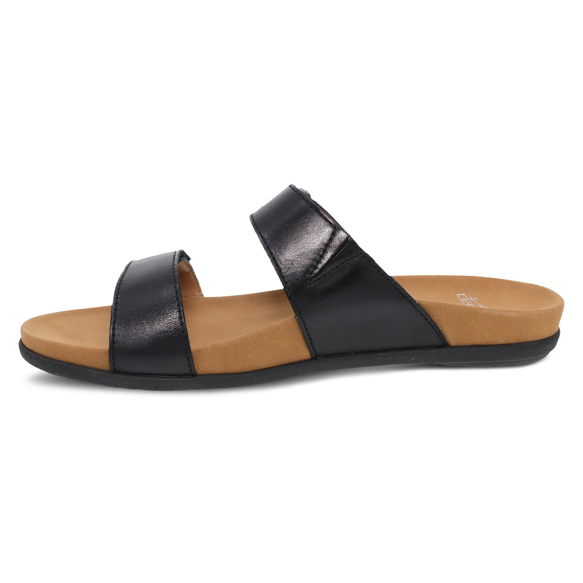 Dansko Women’s Justine Slip On Sandals-Black Calf