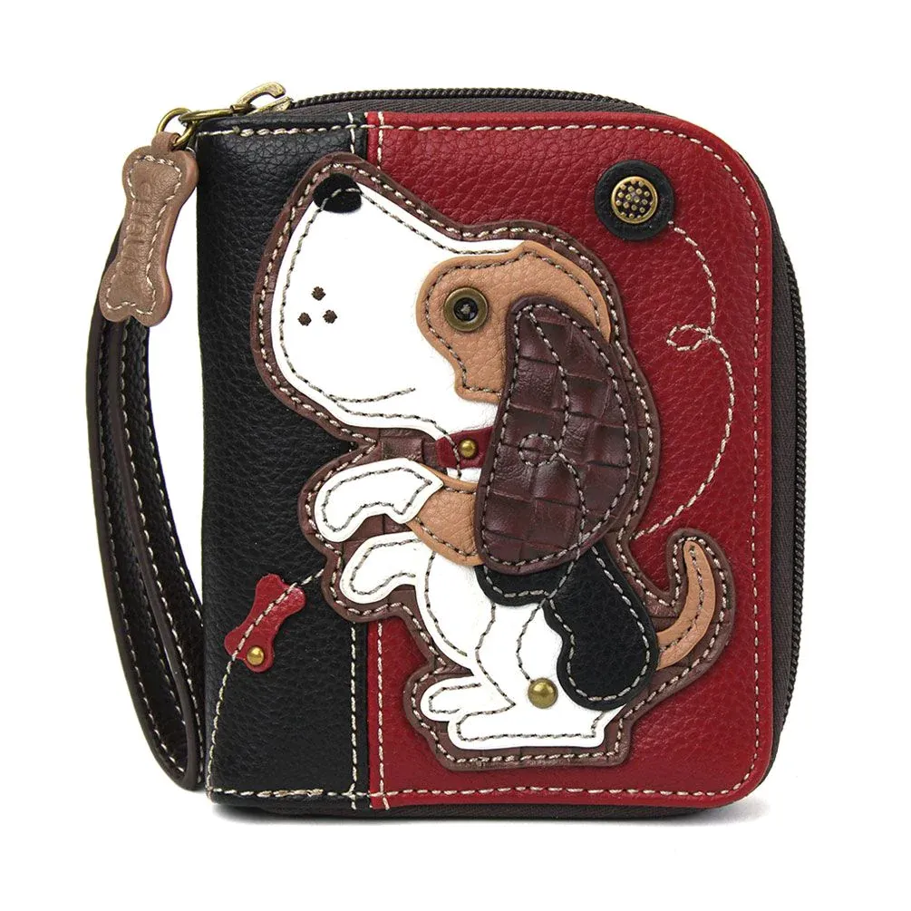 Dog Gen II Zip-Around Wallet in Burgundy