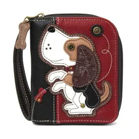 Dog Gen II Zip-Around Wallet in Burgundy