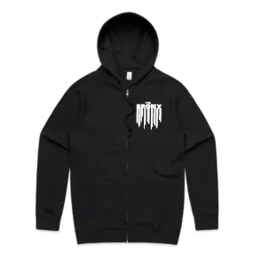 Drip Logo Zip Up Hoodie (Black)