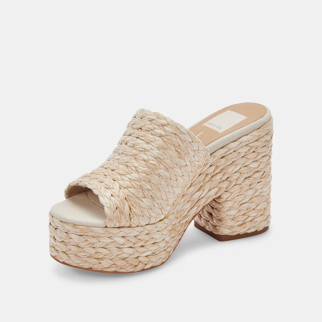 ELORA Heels Light Natural Raffia| Natural Raffia Heeled Sandals– Dolce Vita 6705522376770