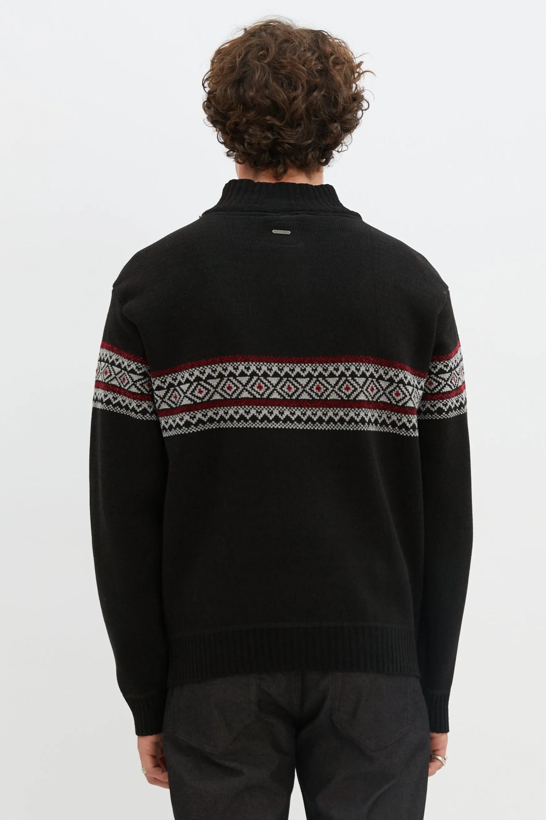 ETHAN | Mock neck bonded sweater || ETHAN | Pull en laine à col montant