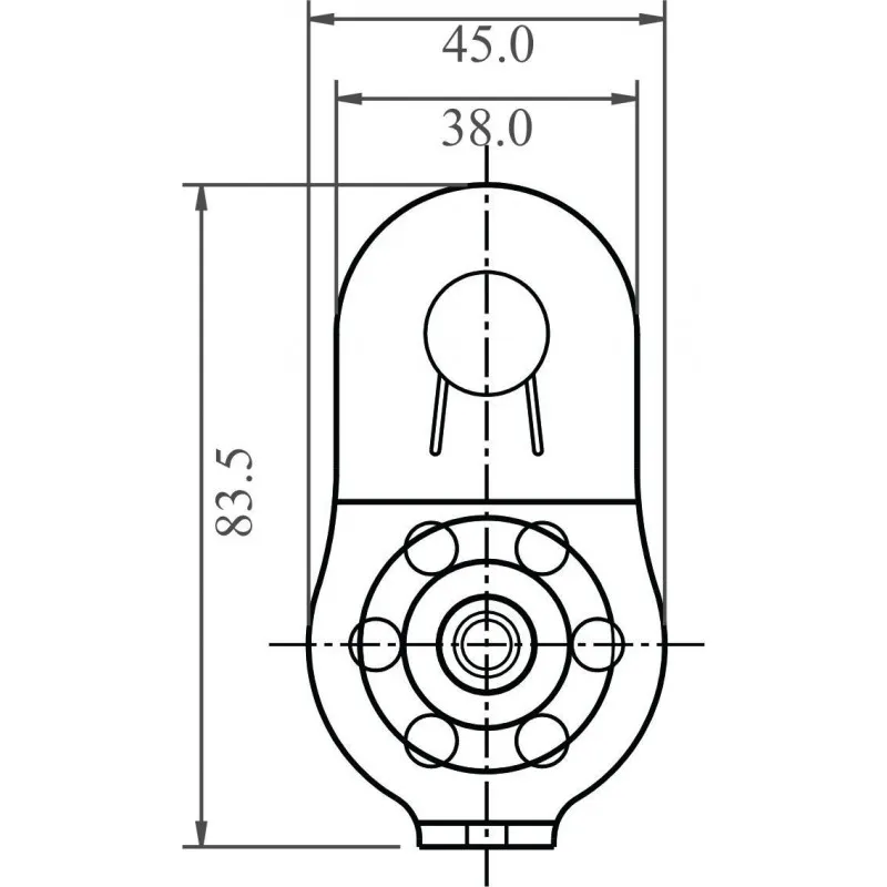 FA7000800 Single Aluminium Pulley