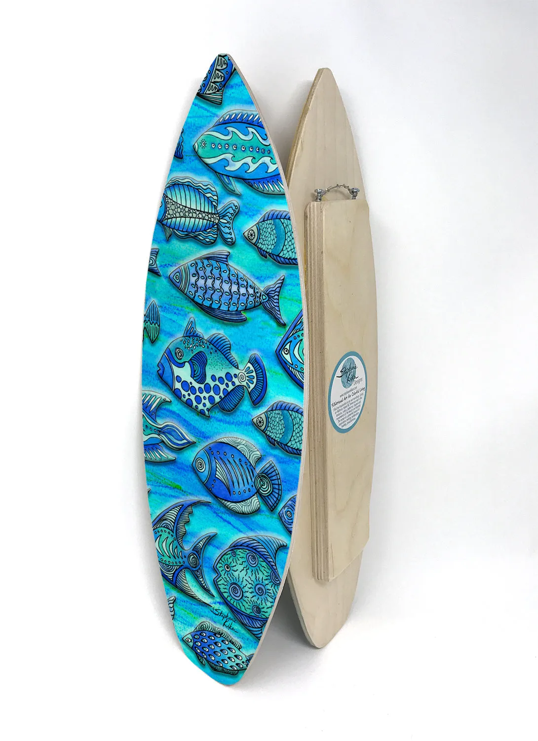 Funky Fish Surfboard Wall Art