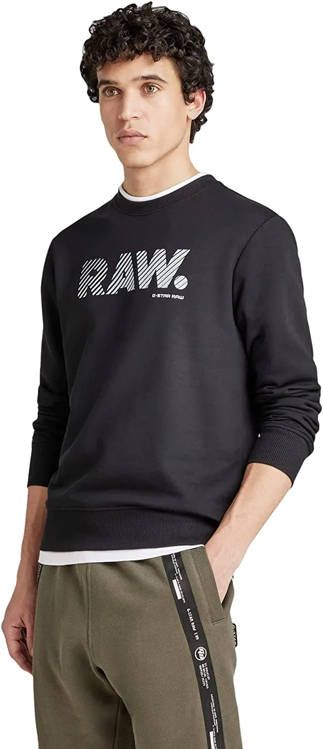 G-Star Raw Men's Crewneck Logo Graphic Sweatshirt