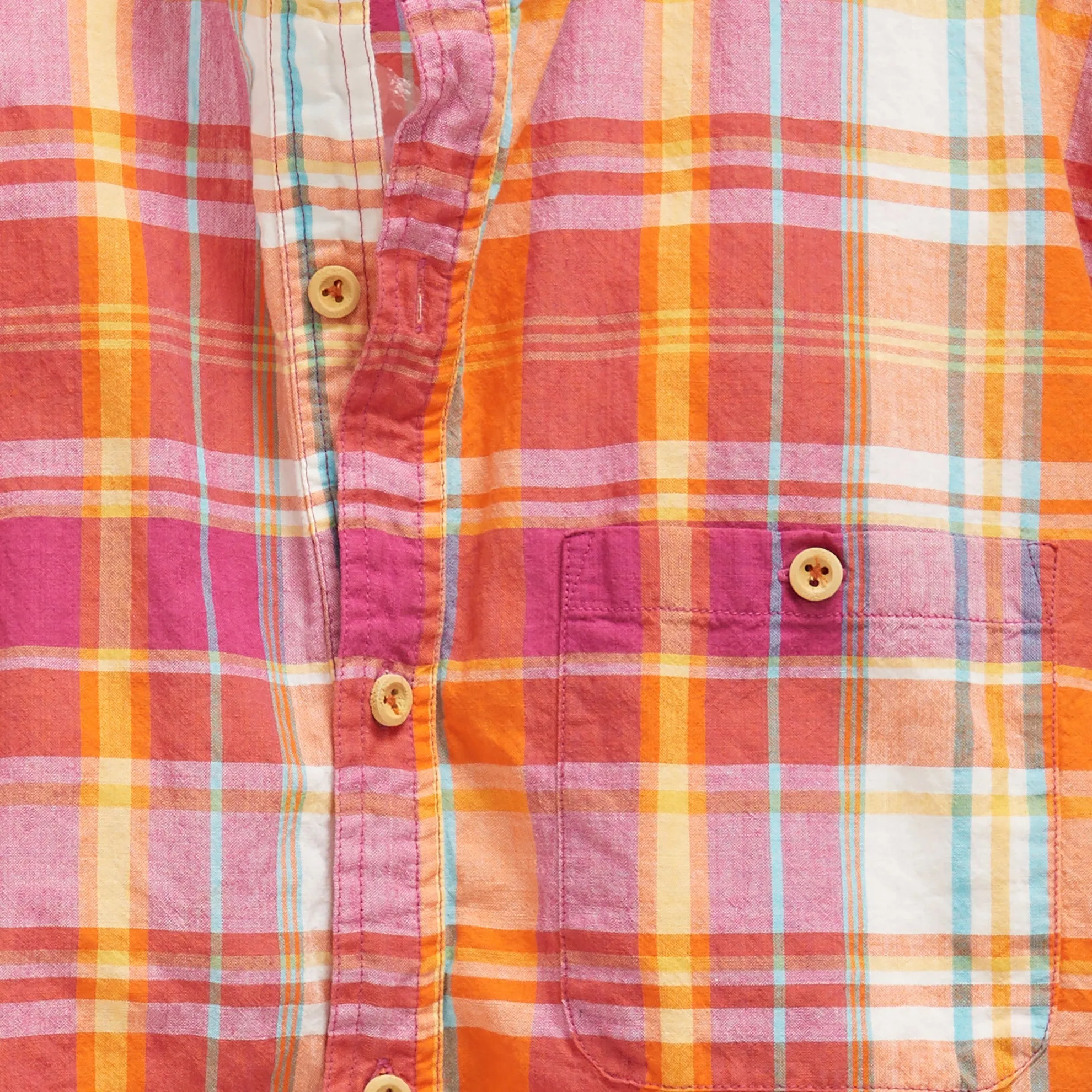 Gangi Magenta Madras Shirt - Tall