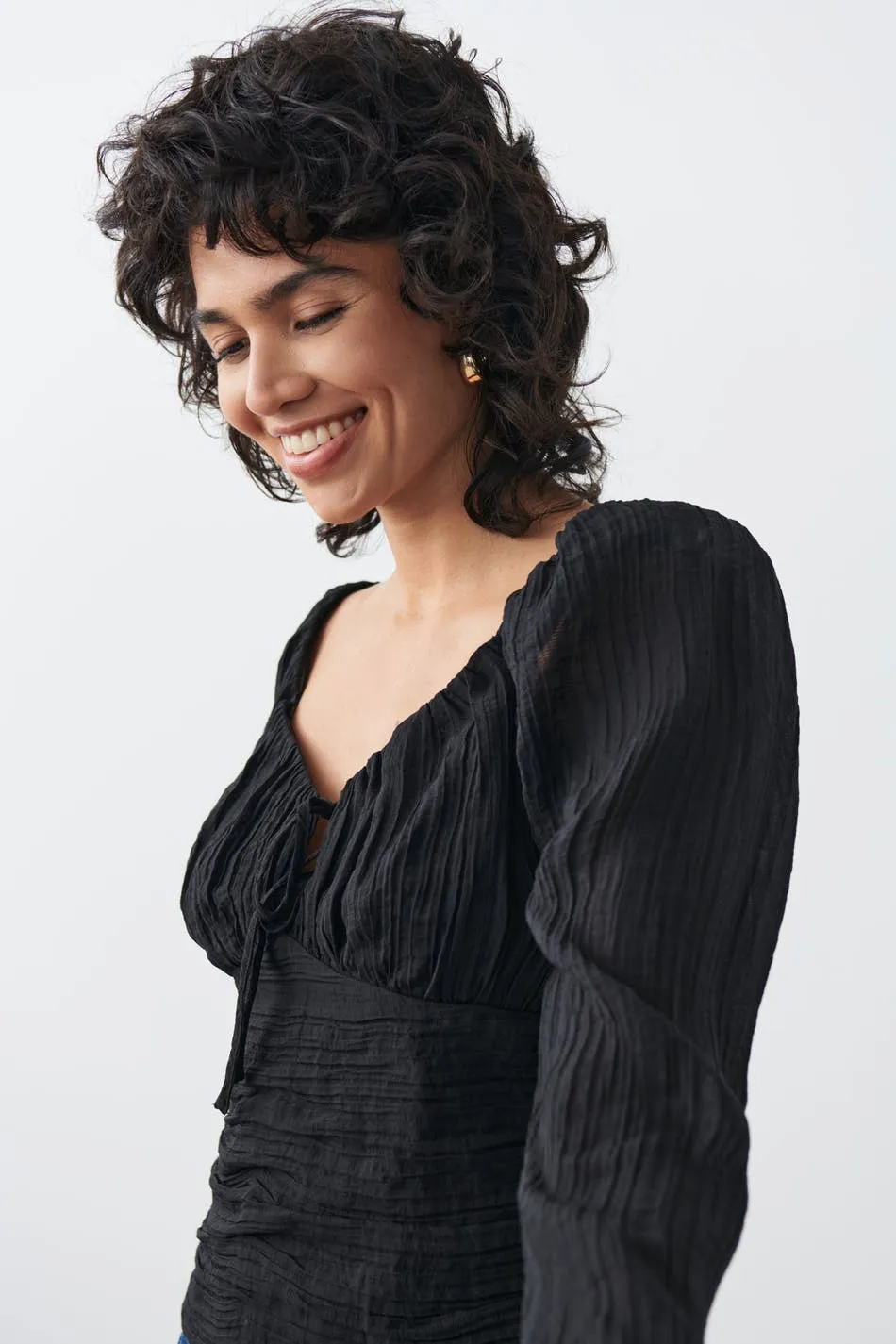 Gathered bust blouse