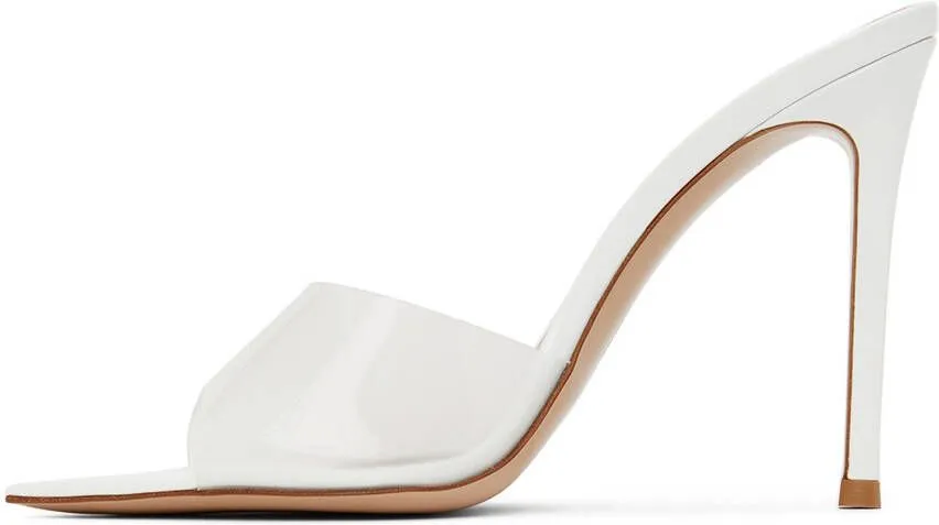 Gianvito Rossi White Elle Heels