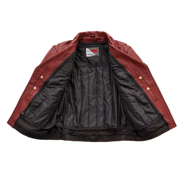 Gothic Men's Lapel Collar Asymmetrical Zipper Cowhide Leather Motorcycle Jacket
