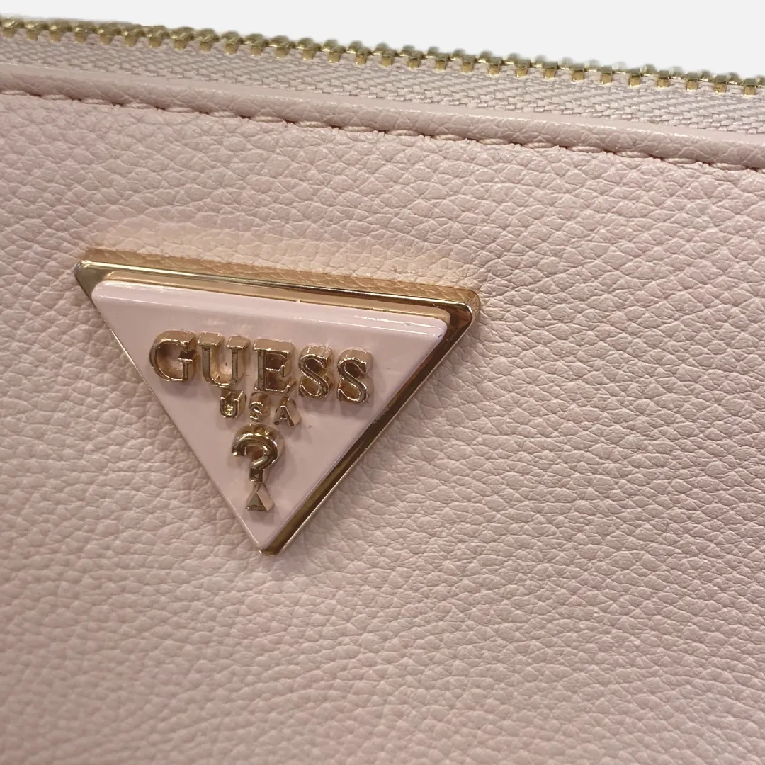 GUESS MERIDIAN TRIANGLE LOGO ROSE WALLET