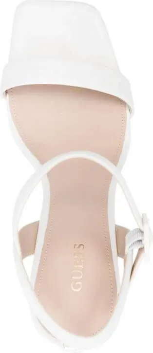 GUESS USA Alibi 105mm faux-leather sandals White