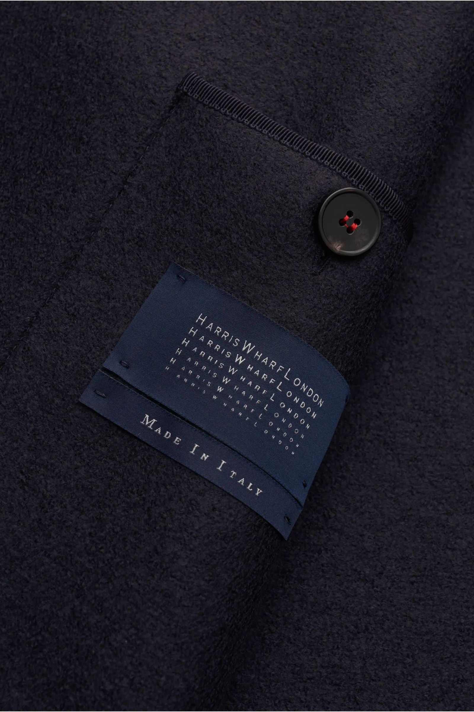 HARRIS WHARF LONDON wool coat navy