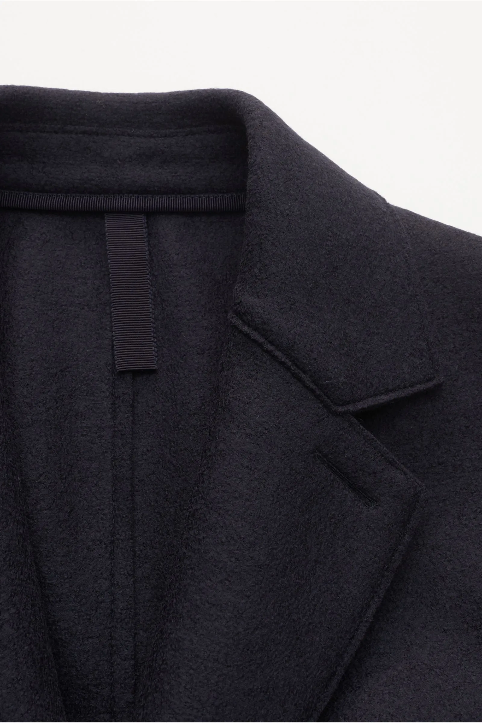 HARRIS WHARF LONDON wool coat navy