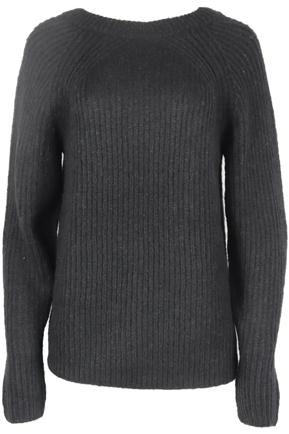 HELMUT LANG RIBBED WOOL AND ALPACA BLEND SWEATER MEDIUM