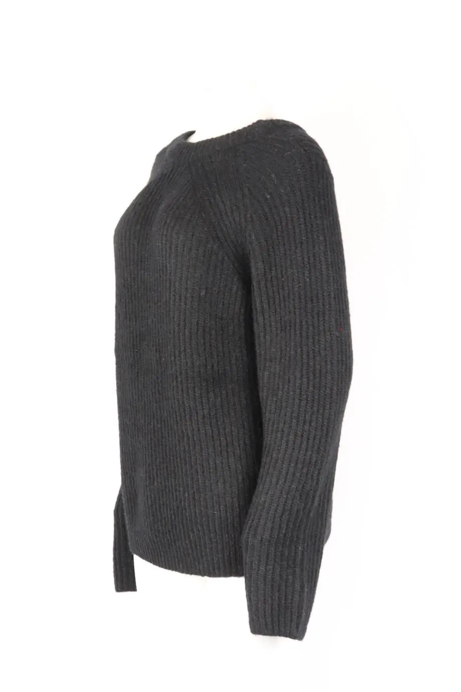 HELMUT LANG RIBBED WOOL AND ALPACA BLEND SWEATER MEDIUM