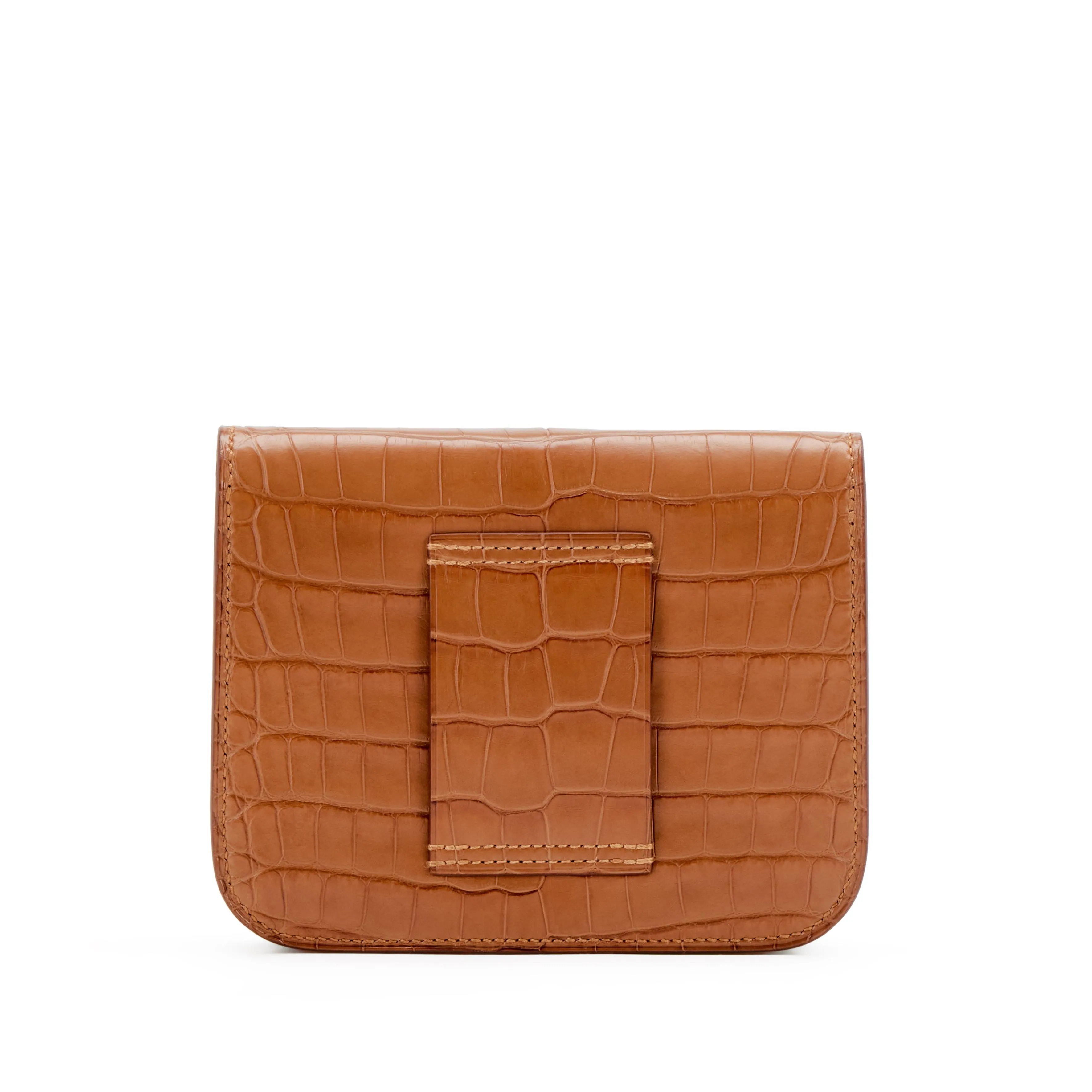 Hermès Gold Matte Alligator Constance Slim Wallet Palladium Hardware, 2021