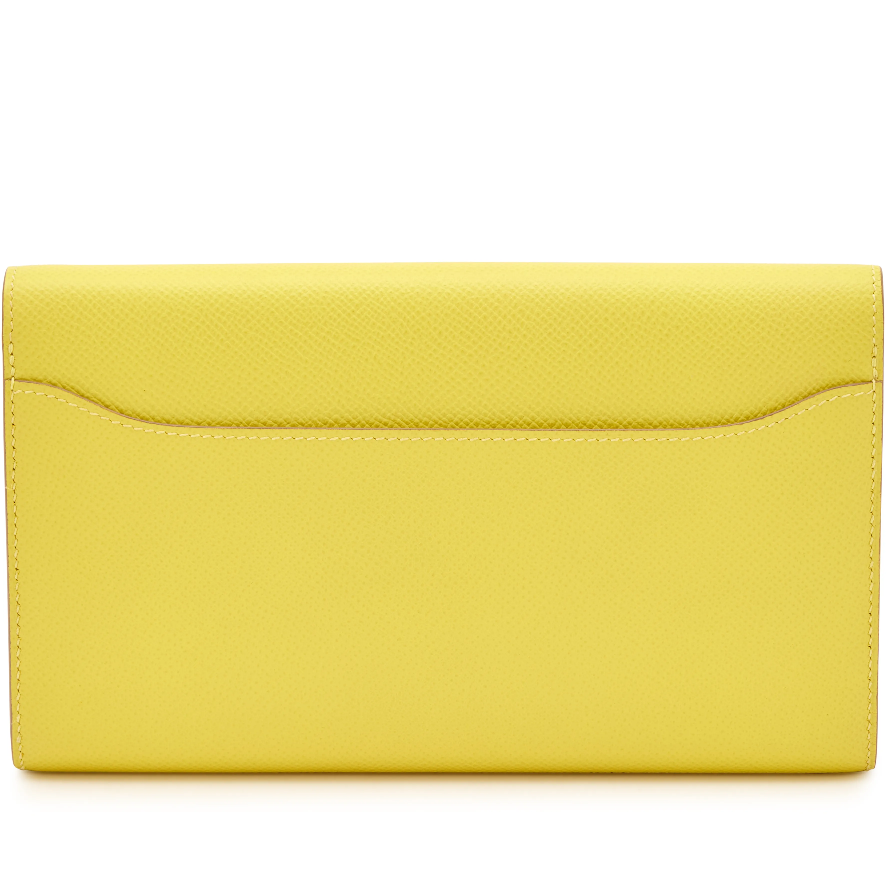 Hermès Lime Epsom Long Constance Wallet Palladium Hardware, 2019