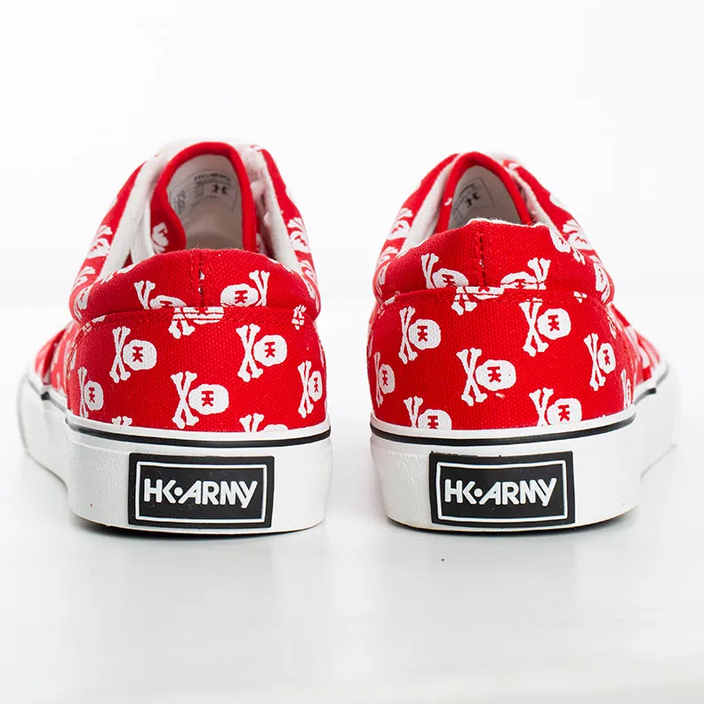 HK Skull Red Canvas Sneaker