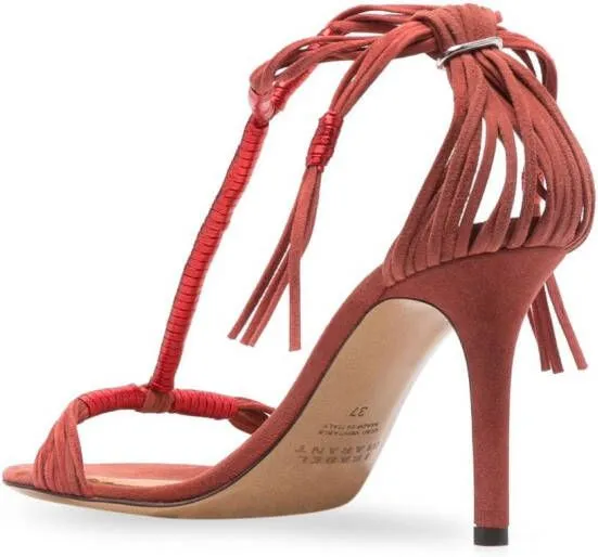 ISABEL MARANT Anssi 80mm leather sandals Red