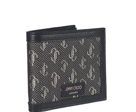 Jimmy Choo Allover Logo Bi-Fold Wallet