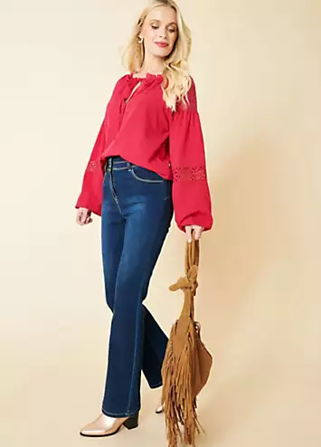 Lace Insert Blouse by Kaleidoscope | Look Again