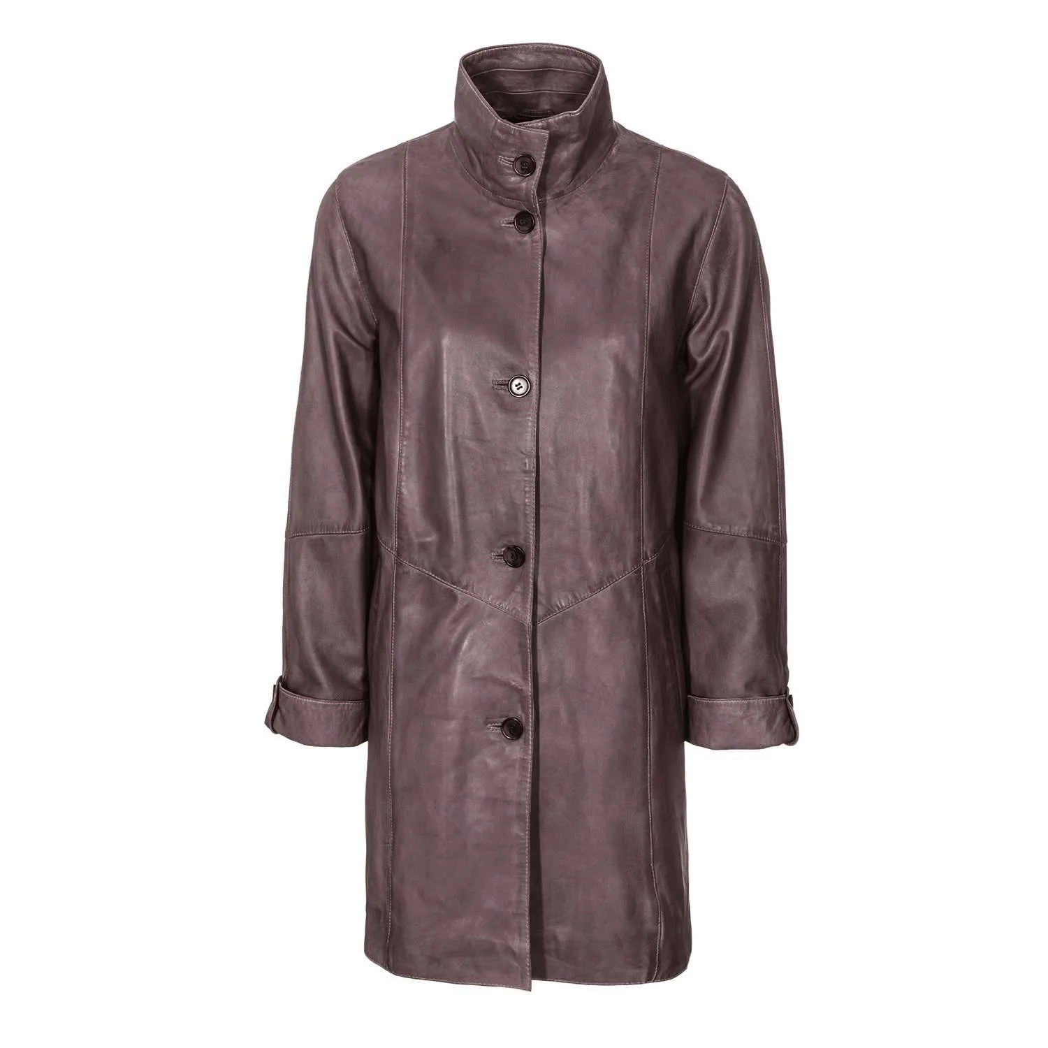  Ladies High Collar 5 Button Coat