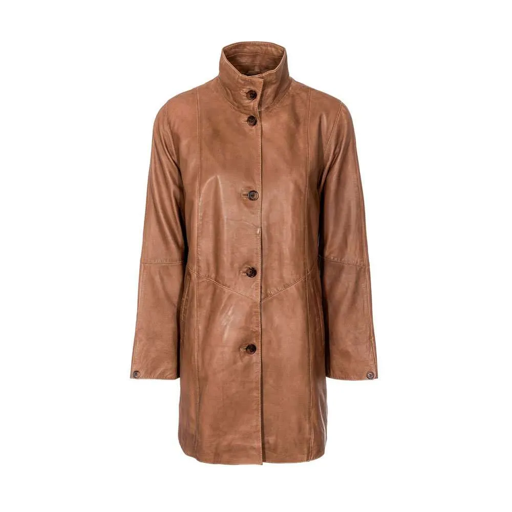  Ladies High Collar 5 Button Coat